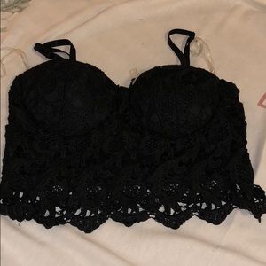 a black push up crop top!